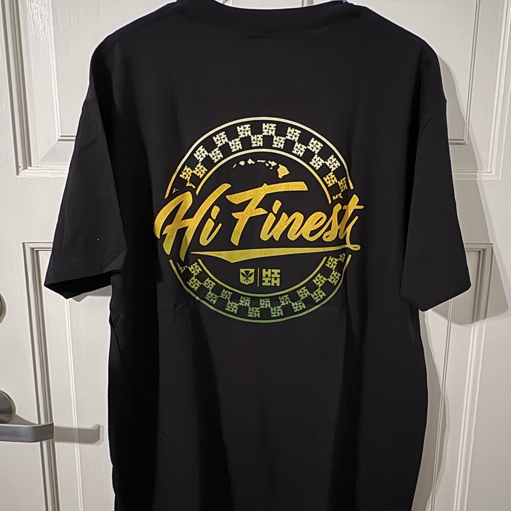 New Hi Finest Mens Large Black T-Shirt with free bag - Picture 3 of 5